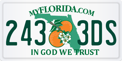 FL license plate 2433DS