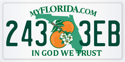 FL license plate 2433EB