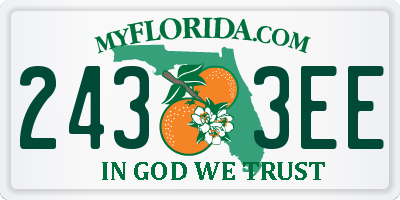 FL license plate 2433EE