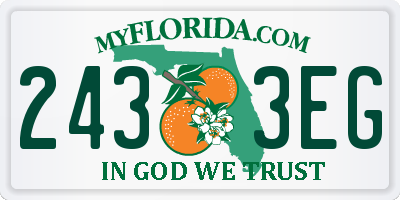 FL license plate 2433EG
