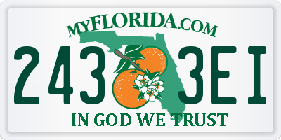 FL license plate 2433EI