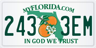 FL license plate 2433EM