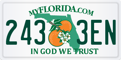 FL license plate 2433EN