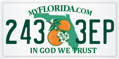 FL license plate 2433EP