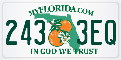 FL license plate 2433EQ
