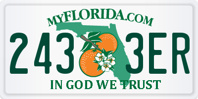 FL license plate 2433ER