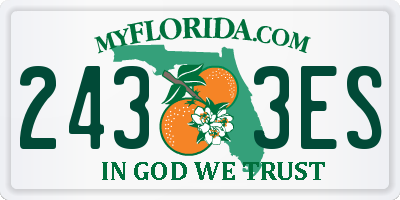 FL license plate 2433ES