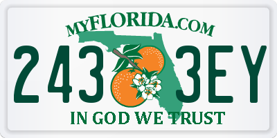 FL license plate 2433EY