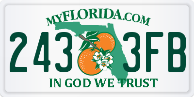 FL license plate 2433FB