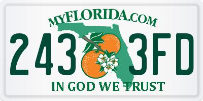 FL license plate 2433FD