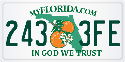 FL license plate 2433FE