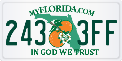 FL license plate 2433FF