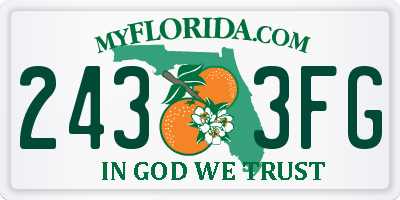 FL license plate 2433FG