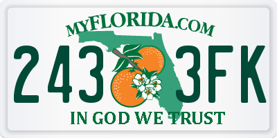 FL license plate 2433FK