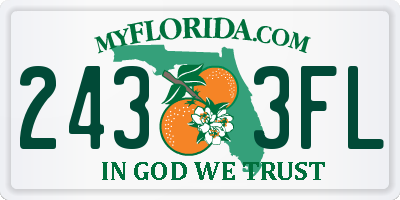 FL license plate 2433FL