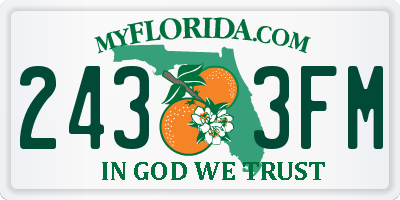 FL license plate 2433FM