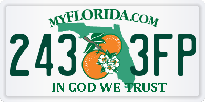 FL license plate 2433FP