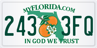 FL license plate 2433FQ