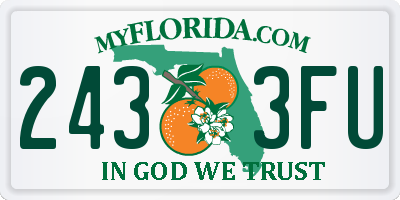 FL license plate 2433FU