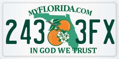 FL license plate 2433FX