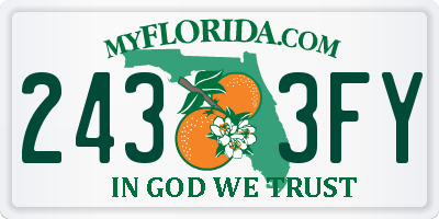 FL license plate 2433FY