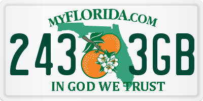 FL license plate 2433GB