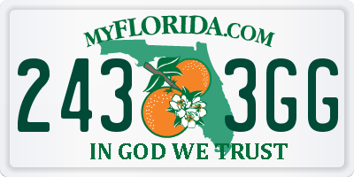 FL license plate 2433GG
