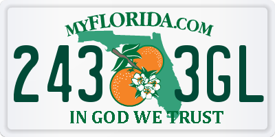 FL license plate 2433GL