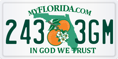FL license plate 2433GM