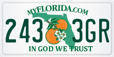 FL license plate 2433GR