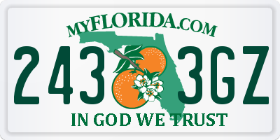 FL license plate 2433GZ