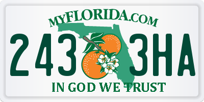 FL license plate 2433HA