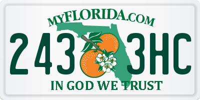 FL license plate 2433HC