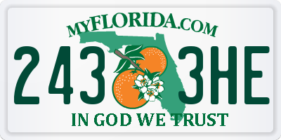 FL license plate 2433HE