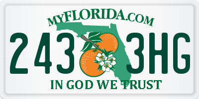 FL license plate 2433HG