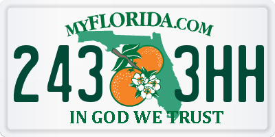 FL license plate 2433HH