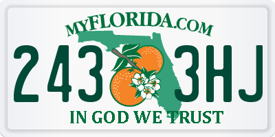 FL license plate 2433HJ