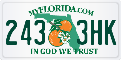 FL license plate 2433HK