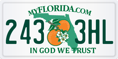 FL license plate 2433HL