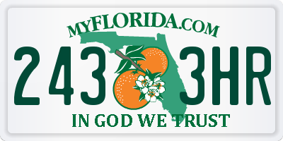 FL license plate 2433HR