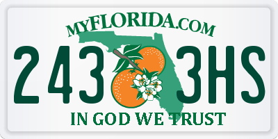 FL license plate 2433HS