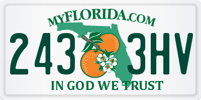 FL license plate 2433HV