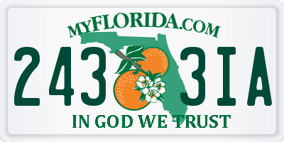 FL license plate 2433IA