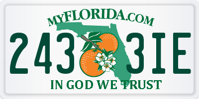 FL license plate 2433IE