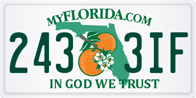 FL license plate 2433IF