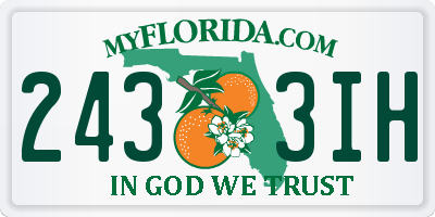 FL license plate 2433IH