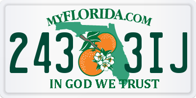 FL license plate 2433IJ