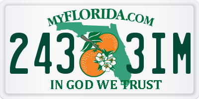 FL license plate 2433IM