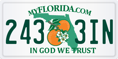 FL license plate 2433IN