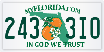 FL license plate 2433IO